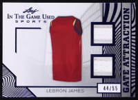 Lebron James 2025 Leaf In The Game Used Gate Attraction Blue Holo #GA-21 #44/55 at PristineAuction.com