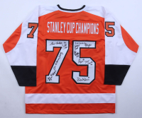 "Stanley Cup Champions" Jersey Signed By (12) With Bill Barber, Bernie Parent, Tom Bladon (PSA) at PristineAuction.com