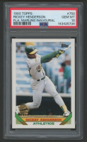 Rickey Henderson 1993 Topps Marlins Inaugural #750 (PSA 10) at PristineAuction.com
