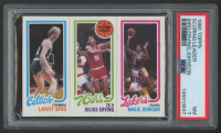 Larry Bird RC / Julius Erving / Magic Johnson RC 1980-81 Topps #6 RC (PSA 7) at PristineAuction.com