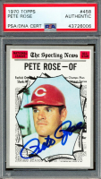 Pete Rose Signed 1970 Topps #458 AS (PSA) at PristineAuction.com