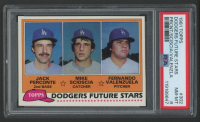 Jack Perconte / Mike Scioscia / Fernando Valenzuela 1981 Topps #302 RC (PSA 8) at PristineAuction.com