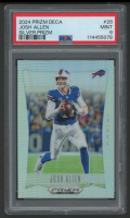 Josh Allen 2024 Prizm Deca Silver Prizm #28 (PSA 9) at PristineAuction.com