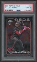 Elly De La Cruz 2024 Topps Chrome #44 RC (PSA 10) at PristineAuction.com