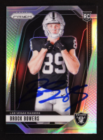 Brock Bowers Signed 2024 Panini Prizm Rookie Variations Silver Prizm #9 RC (PSA) at PristineAuction.com