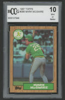 Mark McGwire 1987 Topps #366 (BCCG 10) at PristineAuction.com