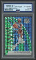 Shai Gilgeous-Alexander Signed 2023-24 Panini Mosaic Elevate Mosaic Green #7 (PSA) at PristineAuction.com