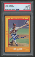 Tom Glavine Signed 1988 Score #638 RC (PSA 9 | Auto 10) at PristineAuction.com