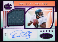 Donovan McNabb 2025 Leaf Trinity Retro Rookie Autographs Memorabilia Prismatic Pink Game-Used #RRM-DMI #6/6 at PristineAuction.com
