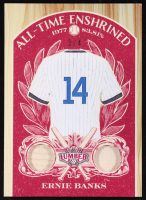 Ernie Banks 2025 Leaf Lumber All-Time Enshrined Red Dual Game-Used Bat Relic #AE-21 #3/4 at PristineAuction.com