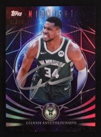 Giannis Antetokounmpo Signed 2025-26 Topps Midnight Moonfall Twilight #MF-5 #56/99 (PSA) at PristineAuction.com