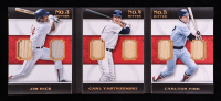 Carlton Fisk / Carl Yastrzemski / Jim Rice 2016 Panini Pantheon Sacred Deployments Materials Bronze #5 #09/25 at PristineAuction.com