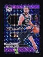 Stephen Curry 2024-25 Panini Mosaic Give And Go Purple Fluorescent #9 at PristineAuction.com