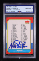 Magic Johnson Signed 1986-87 Fleer #132 Checklist 1-132 (PSA | Auto 10) at PristineAuction.com