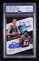 Magic Johnson / Larry Bird Signed 2012-13 Prestige Connections #25 (PSA | Auto 10) at PristineAuction.com