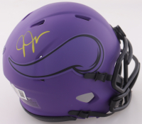 Justin Jefferson Signed Vikings Rave Alternate Speed Mini Helmet (Beckett) at PristineAuction.com