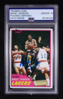 Magic Johnson Signed 1981-82 Topps #21 (PSA | Auto 10) at PristineAuction.com