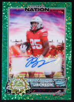 Lamar "Bo" Jackson 2025 Leaf Football Nation Saturday at the Stadium Autographs Green Sparkle #SA-LBJ #2/5 RC at PristineAuction.com