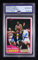 Magic Johnson Signed 1981-82 Topps #21 (PSA | Auto 10) at PristineAuction.com
