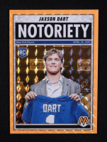 Jaxson Dart 2025 Panini Mosaic Notoriety Orange Fluorescent #11 RC at PristineAuction.com