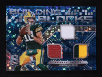 Jordan Love 2020 Panini Spectra Building Blocks Materials Neon Blue Triple Patch #BB-4 RC #24/50 at PristineAuction.com