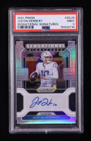 Justin Herbert 2021 Panini Prizm Sensational Signatures #46 #13/99 (PSA 9) at PristineAuction.com