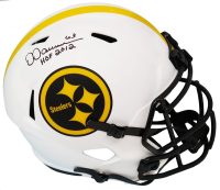 Dermontti Dawson Signed Steelers Full-Size Lunar Eclipse Alternate Speed Helmet Inscribed "HOF 12" (Schwartz) at PristineAuction.com