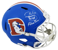 Karl Mecklenburg Signed Broncos Full-Size Throwback Alternate Speed Helmet Inscribed "Albino Rhino" (Schwartz) at PristineAuction.com