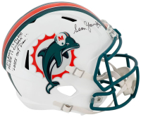 Sean Young Signed "Ace Ventura" Dolphins Full-Size Speed Helmet Inscribed "Einhorn Is Finkle, Finkle Is Einhorn, Einhorn Is A Man" & "Laces Out, Dan" (Schwartz) at PristineAuction.com