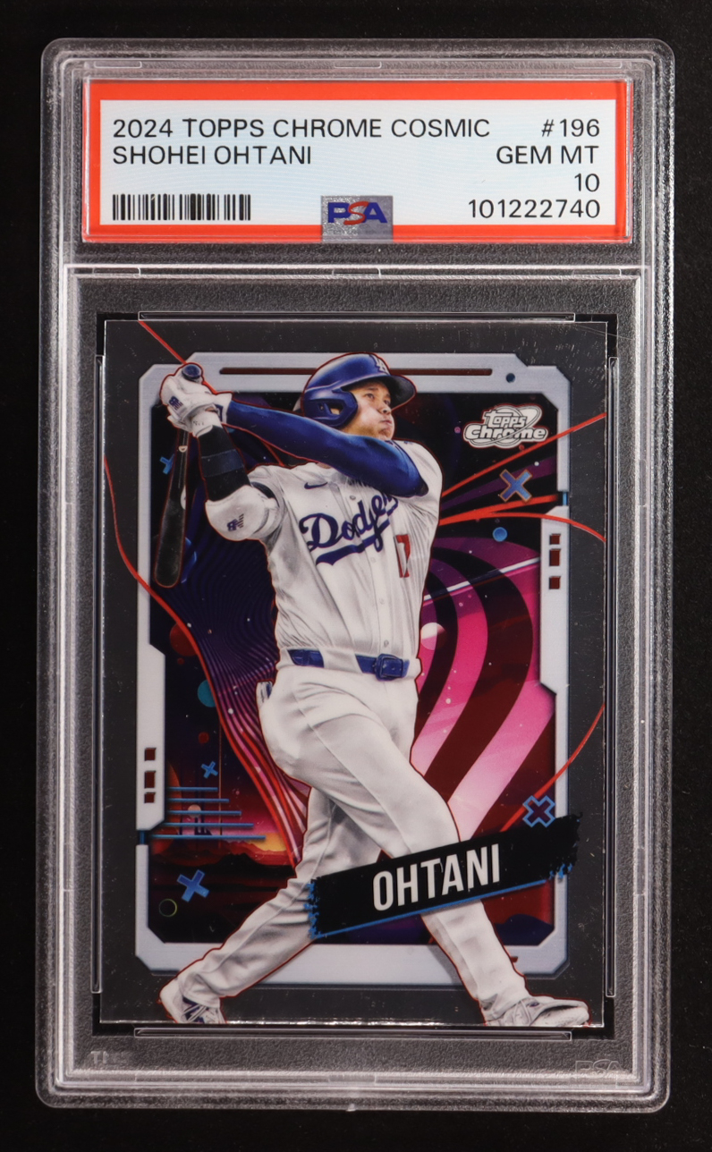 Shohei Ohtani 2024 Topps Cosmic Chrome #196 (PSA 10) at PristineAuction.com Shohei Ohtani 2024 Topps Cosmic Chrome #196 (PSA 10) at PristineAuction.com