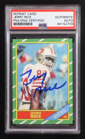 Jerry Rice Signed 1986 Topps #161 Reprint (PSA) at PristineAuction.com