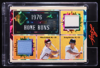 Mike Schmidt / Graig Nettles 2025 Leaf Seasons In The Sun Season Leaders Rainbow Foil Dual Game-Used Patch #SL-26 #10/10 at PristineAuction.com