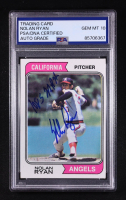 Nolan Ryan Signed 1974 Topps #20 "108.5 MPH" (PSA | Auto 10) at PristineAuction.com