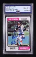 Nolan Ryan Signed 1974 Topps #20 "H.O.F. '99" (PSA | Auto 10) at PristineAuction.com