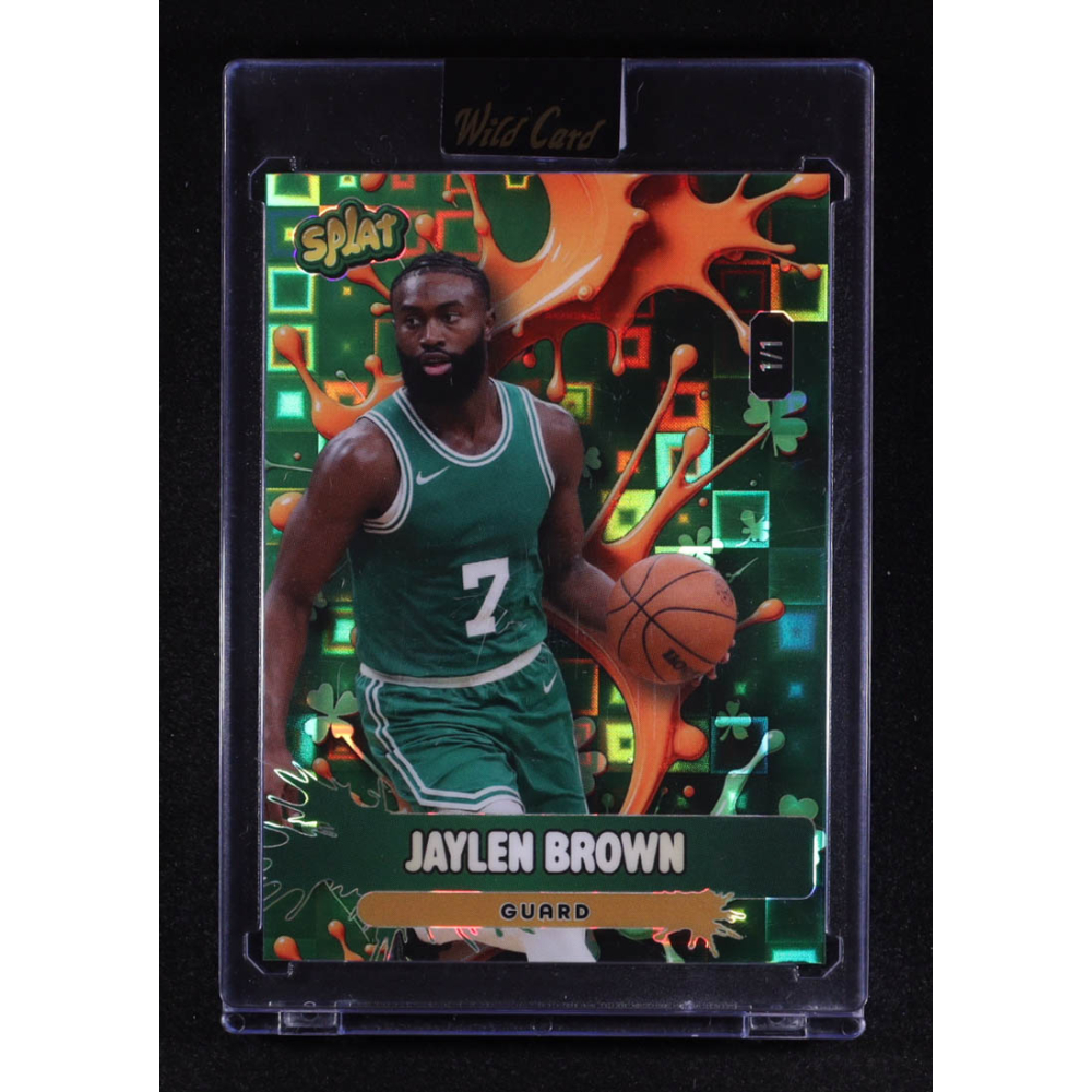Jaylen Brown 2026 Wild Card Splat Lucky Strike Shamrock Surge Laterum #JB #1/1 at PristineAuction.com