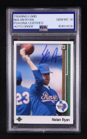 Nolan Ryan Signed 1989 Upper Deck #774 Throwing football (PSA | Auto 10) at PristineAuction.com