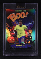 Neymar Jr. 2025 Wild Card Haunted Hits Monster Hunt Boo Black Rainbow #NJ #1/1 at PristineAuction.com