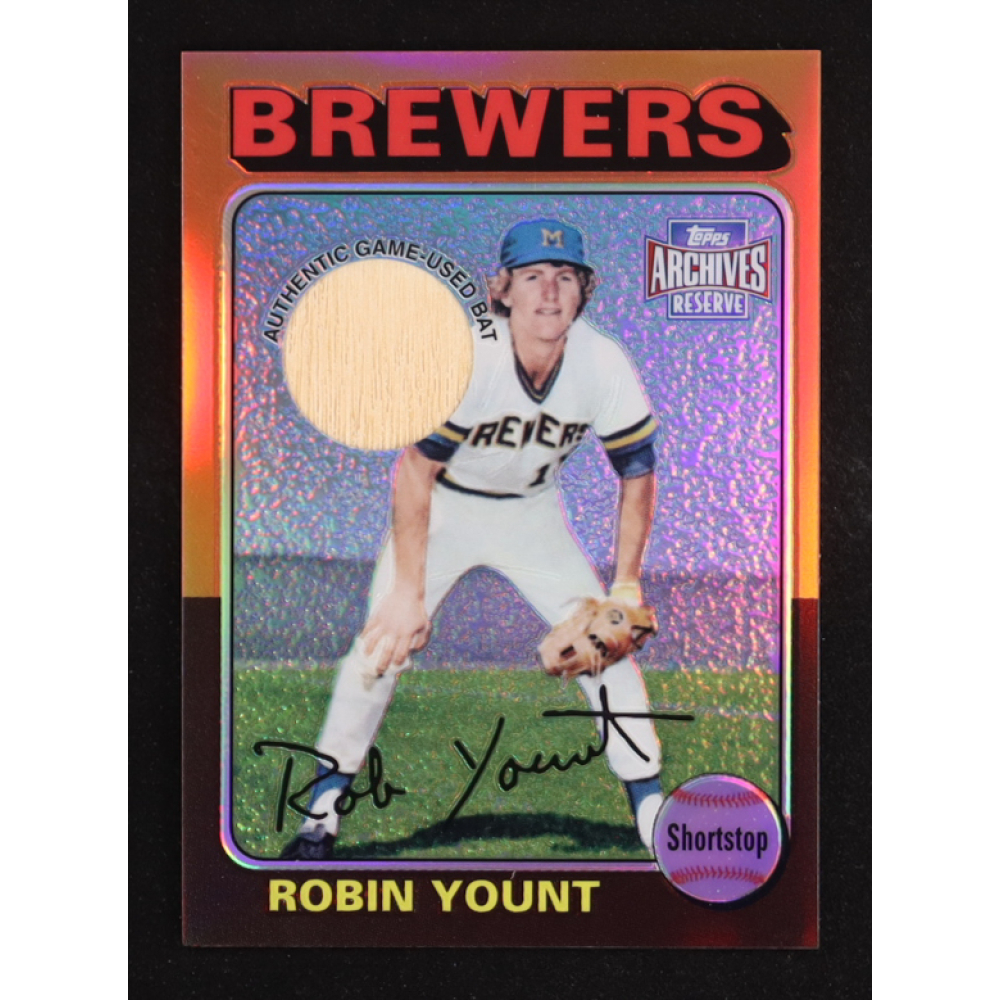 Robin Yount 1975 Topps Archives Reserve Game-Used Bat #223 RC at PristineAuction.com