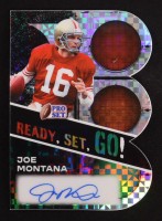 Joe Montana 2025 Leaf Pro Set Metal Ready Set Go Checkerboard Auto #RSJM2 #7/10 at PristineAuction.com