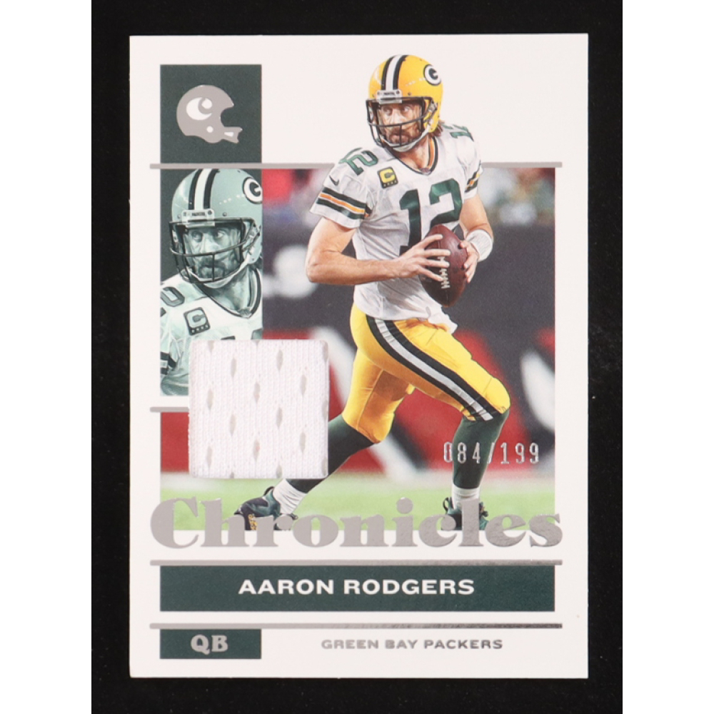 Aaron Rodgers 2021 Panini Chronicles Jerseys #38 #084/199 at PristineAuction.com
