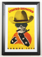 1974 "Lynyrd Skynyrd" Europe Tour Custom Framed Poster Display at PristineAuction.com