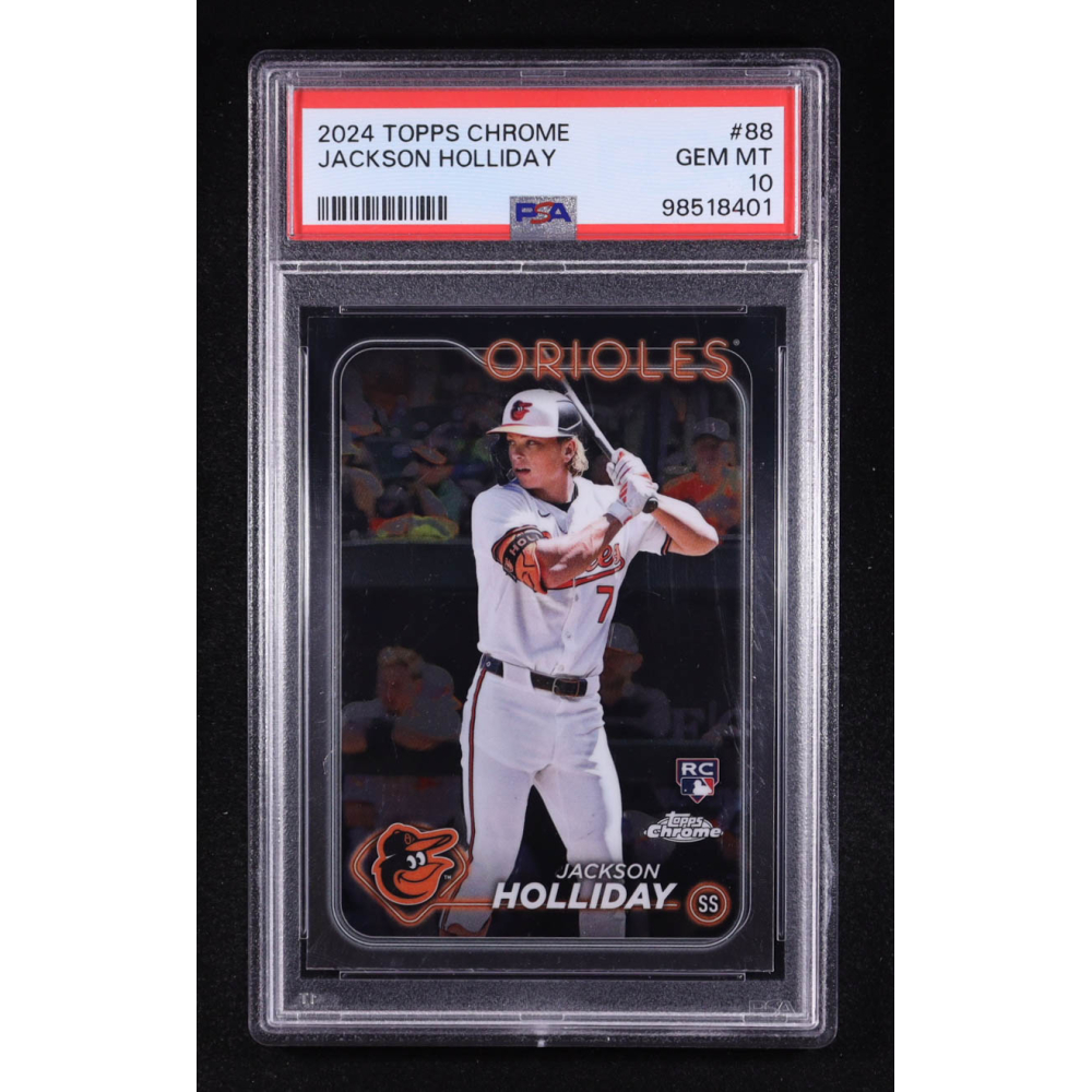 Jackson Holliday 2024 Topps Chrome #88 RC (PSA 10) at PristineAuction.com