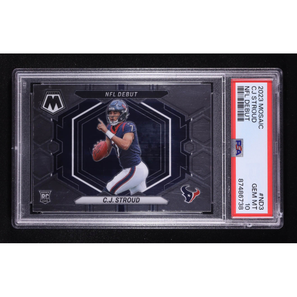 CJ Stroud 2023 Panini Mosaic NFL Debut #3 RC (PSA 10) at PristineAuction.com