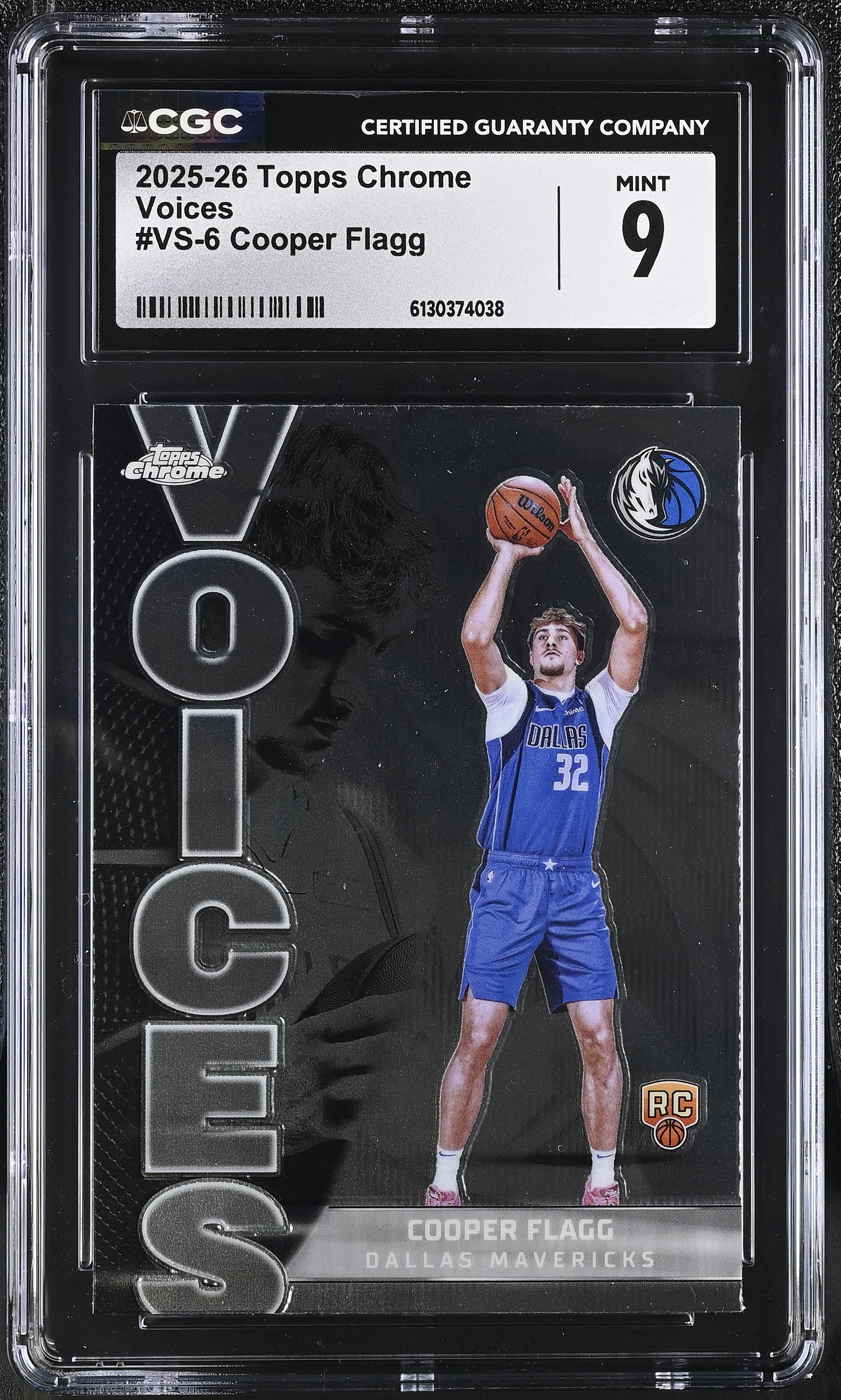 Cooper Flagg 2025-26 Topps Chrome Voices #VS-6 RC (CGC 9) at PristineAuction.com Cooper Flagg 2025-26 Topps Chrome Voices #VS-6 RC (CGC 9) at PristineAuction.com