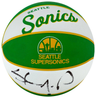 Shawn Kemp Signed Supersonics Retro Logo Mini Basketball (Schwartz) at PristineAuction.com