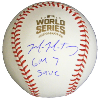 Mike Montgomery Signed Official 2016 World Series Baseball Inscribed "GM 7 Save" (Schwartz) at PristineAuction.com