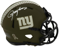 Lawrence Taylor Signed Giants Salute to Service Alternate Speed Mini Helmet (Schwartz) at PristineAuction.com