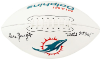 Sean Young Signed Dolphins Logo Football Inscribed "'Laces Out Dan!'" (Schwartz) at PristineAuction.com