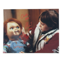 Ed Gale & Alex Vincent Signed "Child's Play" 11x14 Photo Inscribed "As Chucky", "Andy" & "Chucky's Here!" (Beckett) at PristineAuction.com