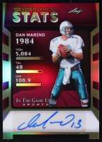 Dan Marino 2025 Leaf in the Game Used Video Game Stats Autograph Prismatic Gold #VG-DM2 #3/8 at PristineAuction.com